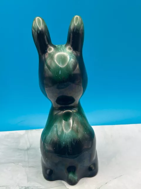 Vintage Blue Mountain Pottery Bunny Rabbit Green Glaze BMP 3