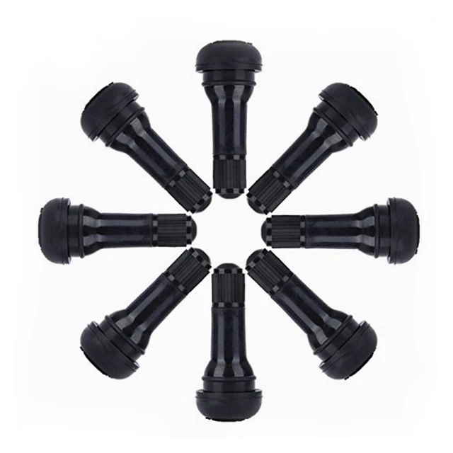 8 pz TR-413 steli a scatto gomma nera steli pneumatici auto