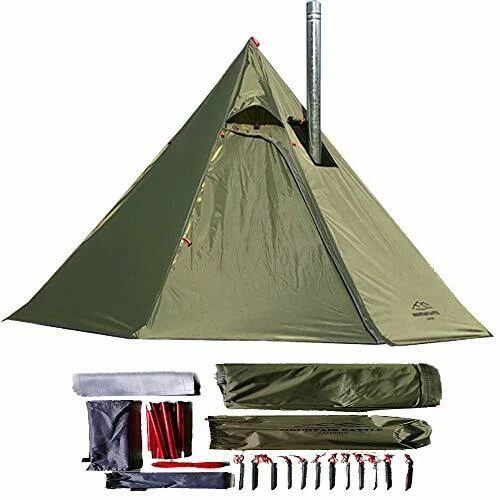 2 PERSON LIGHTWEIGHT Teepee Tent with Chimney Hole for Camping ...