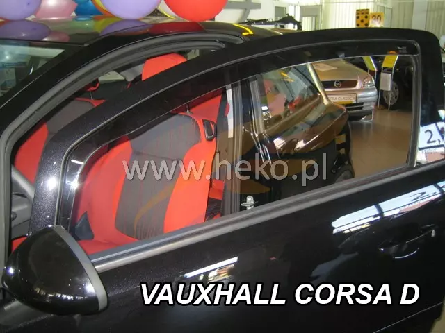 VAUXHALL CORSA D 3-doors 2006-2014 2-pc wind deflectors HEKO Tinted