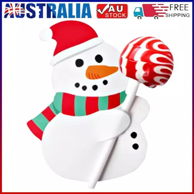 50pcs Christmas Cartoon Lollipop Paper Cards New Year Party Supplies (Snowman) #