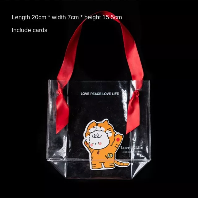 5PCS HANDLE CLEAR Tote Bag PVC Waterproof Storage Bag $18.19 - PicClick AU