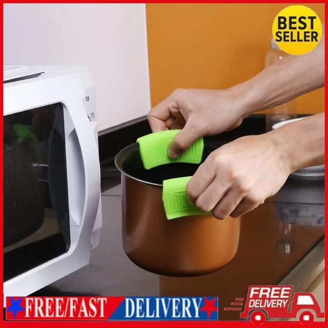 Impugnatura forno in silicone resistente al calore impugnatura pentola antiscivolo per cottura (verde) �️