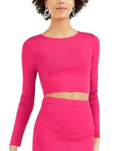 BAR III Femmes L/S Pull Col Rond, Noeud Rose, M