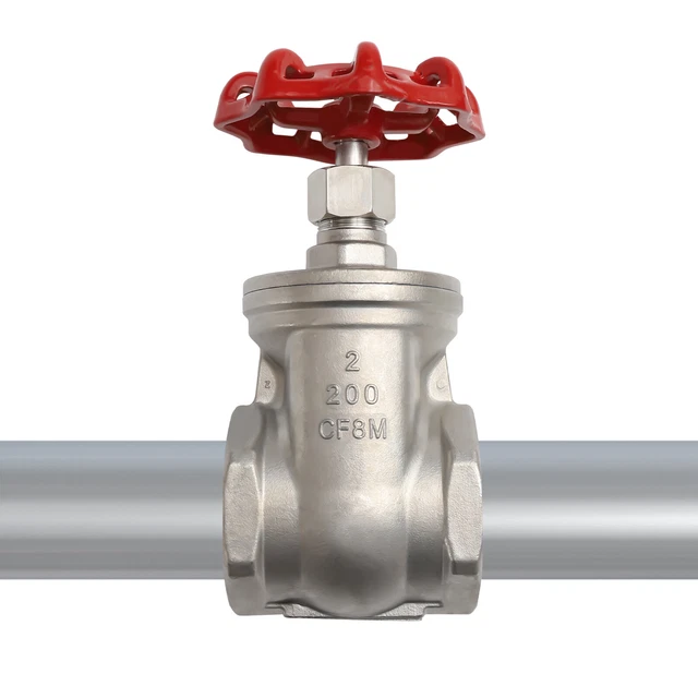 Industrial Heavy Rotary Duty Gate Valve Stainless Steel 2" NPT Female Thread New