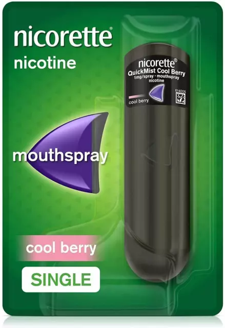 "Nicorette Quickmist Duo, 150 aerosoles "COOL BARY"" ""ENVÍOS SÚPER RÁPIDOS desde EE. UU."