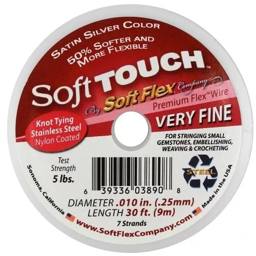 Soft Touch Very Fine SoftFlex Wire .010 Length 30 ft, 7 Strands, 0.25mm - FT350