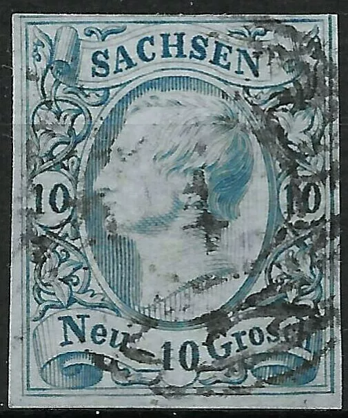 SACHSEN 1856; MiNr. 13a ; 10 Ngr.; BPP Befund ; N4