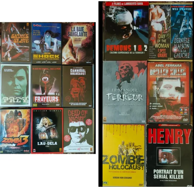 Lot 15 DVD Horreur Gore Mad Movies Neo Publishing Lucio Fulci Exploitation Bis