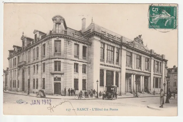 NANCY - Meurthe & Moselle - CPA 54 - the new Hotel des posts - car