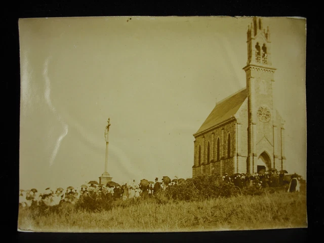 Cappella Marinai Perdono Matrimonio Chiesa di Erquy Fotografia c1900 Bretagna