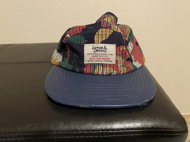 vintage lemar and dauley Floral 5 Panel strapback hat multicolor