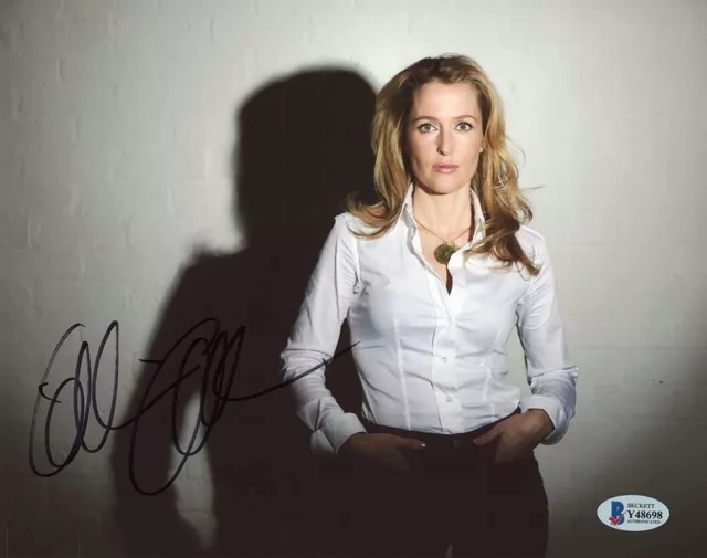 Gillian Anderson X-Files Autographed Signed 8x10 Photo Beckett BAS COA AFTAL