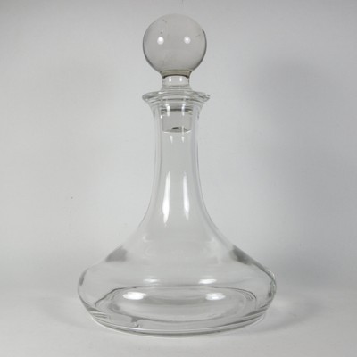 Vetrineinrete® Bottiglia in Vetro Intagliato Rotonda per Whisky Cognac liquore Scotch Decanter liquori 1000cc Vintage con Tappo ermetico Salva Sapore 40838 