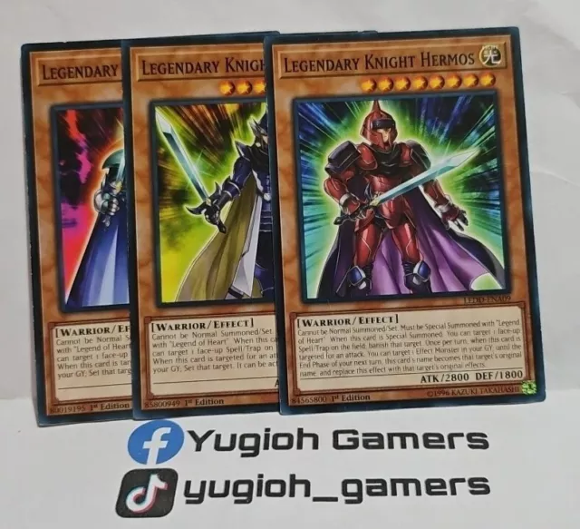 Yugioh Legendary Knight Timaeus Critias, Hermos Common Light Played