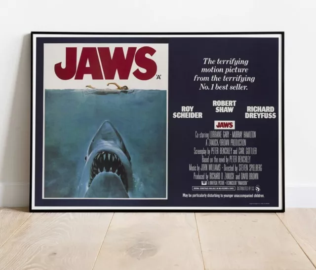 JAWS REPRO Movie Film Poster 36'' by 24'' (similar to A1 )