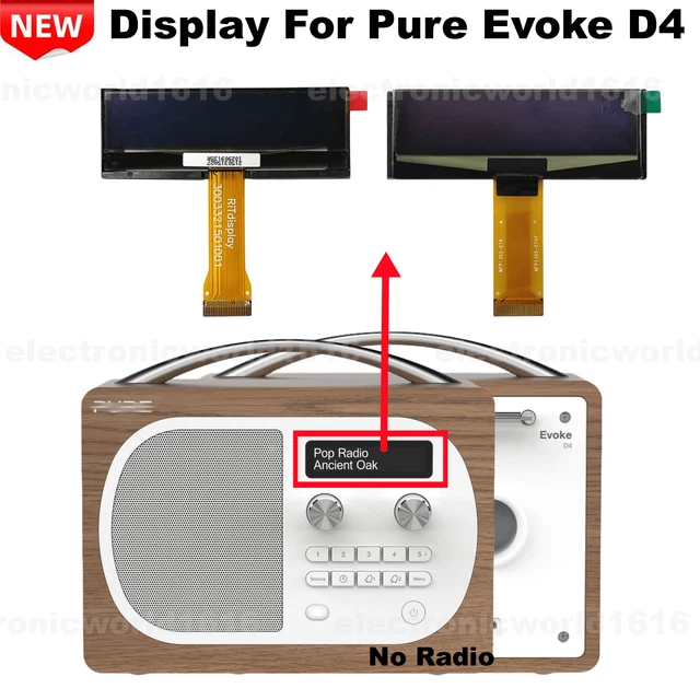 FOR PURE EVOKE D4 Portable Digital DAB/FM Radio LCD Display Screen