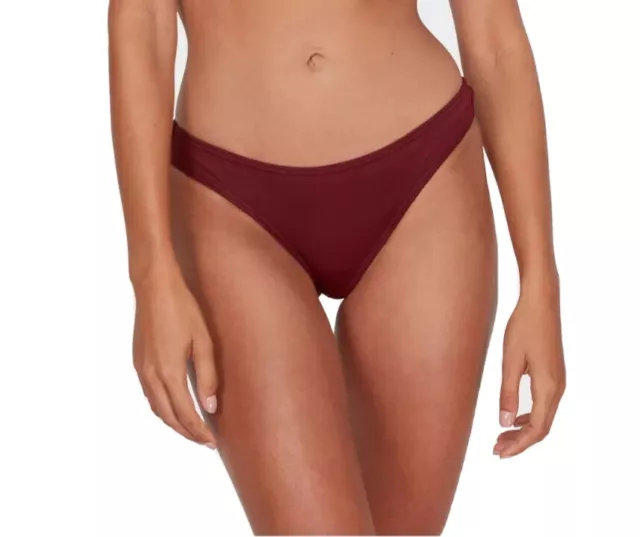 Billabong Sol Searcher Ruby Wine Lowrider Bikini Pants, Size 10. NWT, RRP $39.99