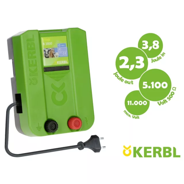 KERBL TITAN N 3800 Weidezaungerät, 230V, 3,8/2,3 Joule