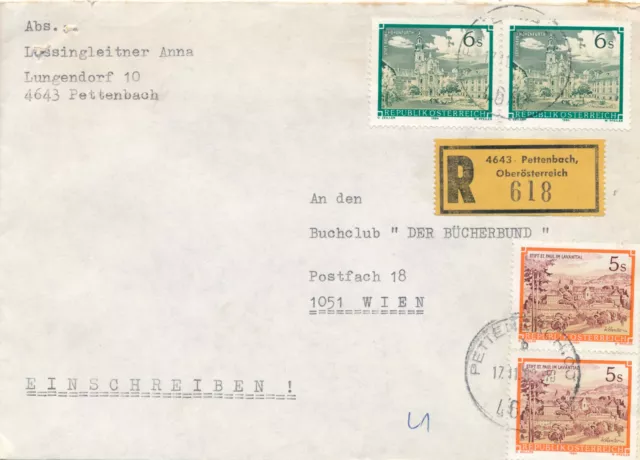 Reco-Brief aus Pettenbach OÖ mit Stifte und Klöster (W16)