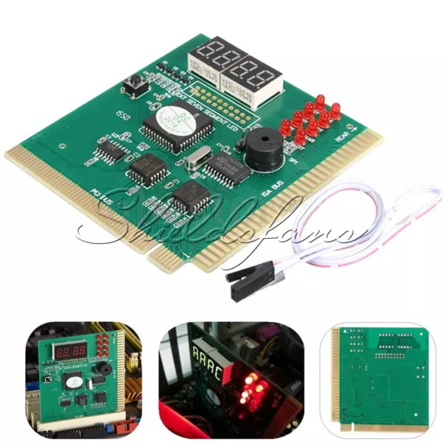 4-Digit Card PC Analyzer Diagnostic Motherboard POST Tester Computer PC PCI ISA