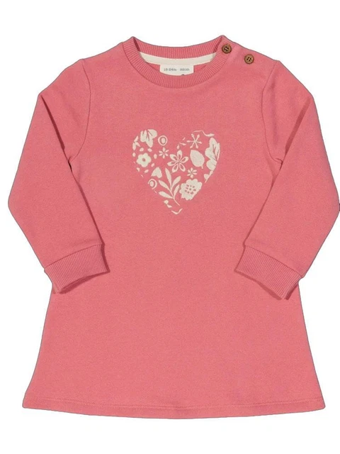 KITE Biologico - Abito Foglia d'Amore - Abito da ricamo rosa rosa per ragazze - da 0 a 18