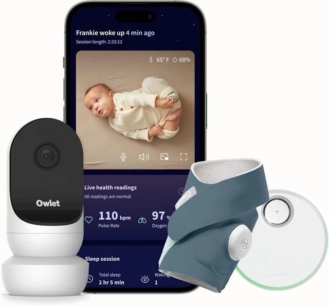 OWLET DREAM DUO Dream Sock Mint & Camera Baby Monitor PS04NMBBJ NEW