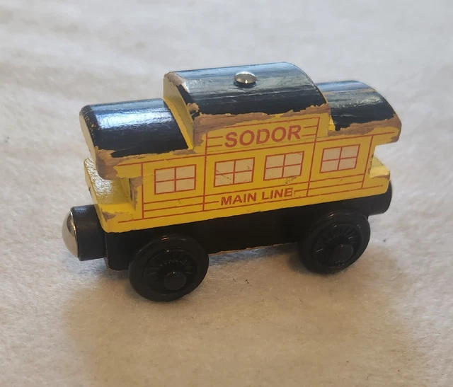 THOMAS AND FRIENDS Wooden Railway Yellow Sodor Line Caboose Train Tank