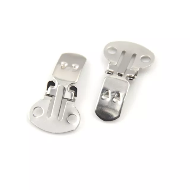 20pcs Stainless Steel Shoes Flower Clips On Findings Buckle Craft Supplies c.RI