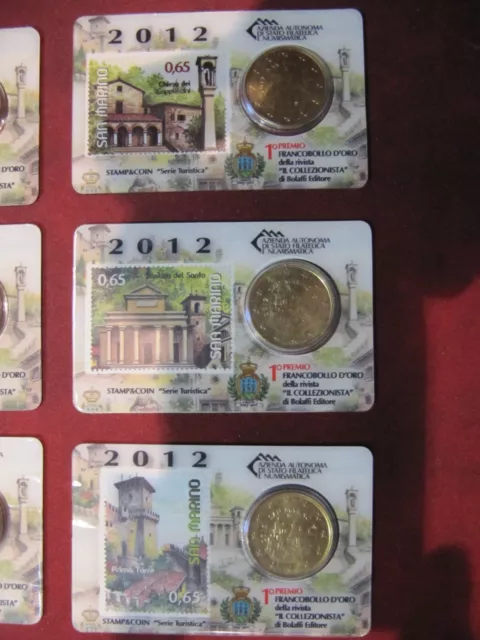 50 cents d'Euro Coincards SAINT-MARIN 2012 Lot 6 Stamp-Coincards 2