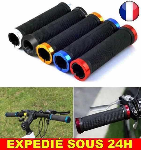 2 Housses De Poignée En Mousse Pour Vélo - Diamètre 22,5 Mm, Longueur 115 Mm - Universel VTT VTC Fixie Enfant - Neuf