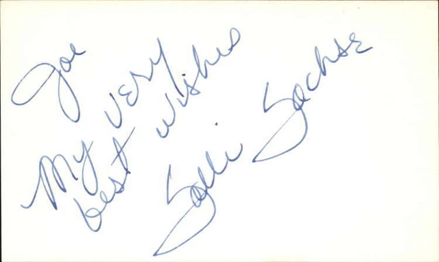 Salli Sachse Actress Signed 3" x 5" Index Card