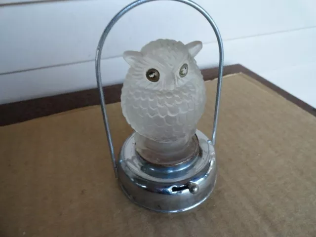1930S Pifco Frosted Glass  Owl Lantern Night Light (Part)