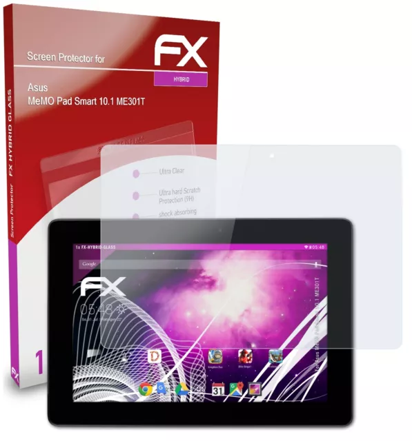 atFoliX Verre film protecteur pour Asus MeMO Pad Smart 10.1 9H Hybride-Verre