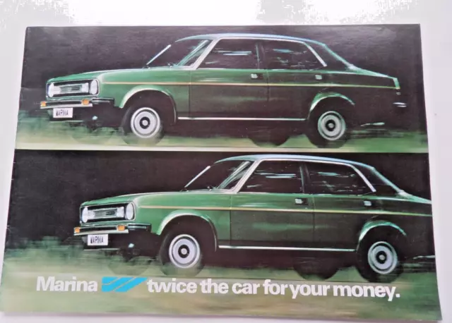 Morris Marina 1300 1700 Saloon Estate Coupe UK Sales Brochure 1979 BL Leyland