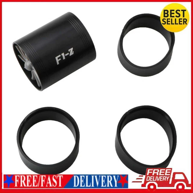 F1-Z Ventola risparmio carburante auto presa aria doppia turbina refit turbo gas (nero)