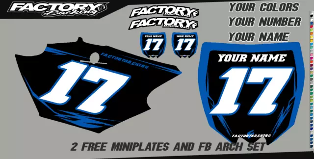 Yamaha 250f or 450f Pre Printed Number plate Backgrounds BOLT SERIES