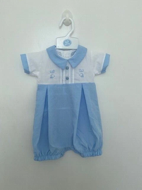 NEW Rock A Bye Baby Boys Spanish DUCK Romper Outfit Suit Wedding Party
