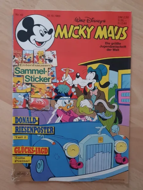 Micky Maus Comic Heft Nr.42 Vom 12.10.1989