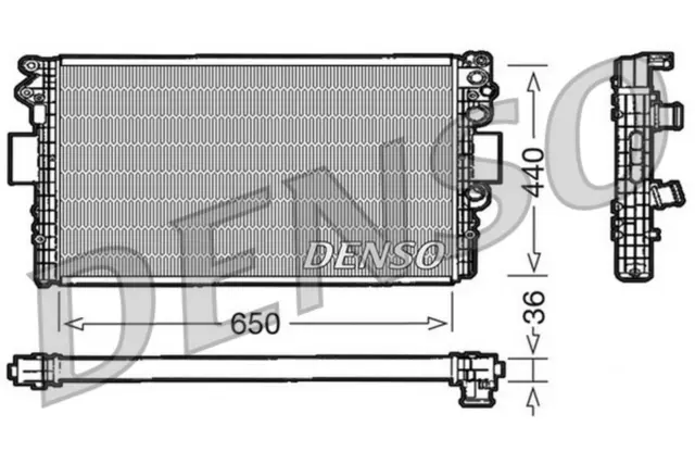 Raffreddatore motore DENSO radiatore acqua DRM12004 alluminio per IVECO DAILY 3 A6HCV3B2