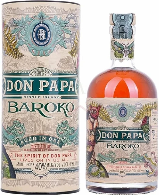 Acquavite Distillato Di Melassa Baroko, Pacco Regalo, 700 Ml
