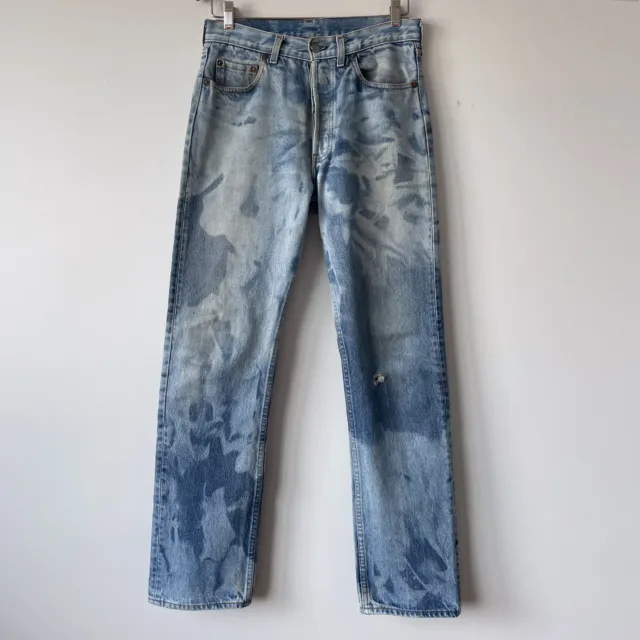 Vintage Levis 501 Redline Transition Selvedge 80s Bleach Faded Jeans 30x32