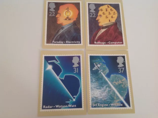 Royal Mail Stamp Card Series Phq Postcards Set - Scientific Achievements 1991