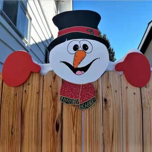 Weihnachtsdekoration Zaun 2023 Zum Selbermachen Weihnachtsgarten Outdoor lustige Kunst Schild V7M4