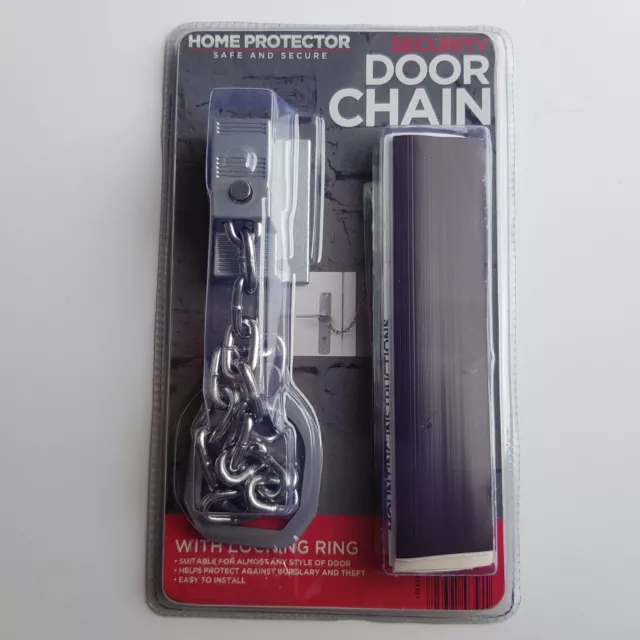 Home Protector Security Door Chain Lock with Locking Ring home business NEW