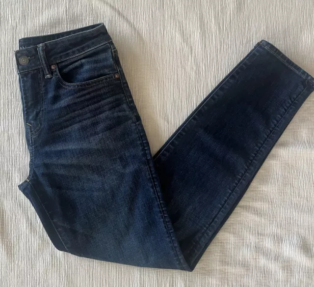 AMERICAN EAGLE Mens Airflex+ Athletic Fit Blue Denim Straight Skinny Jean 28x32