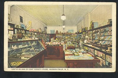 Hudson Falls New York Ny Lee's Variety Store Interior Advertising Postcard