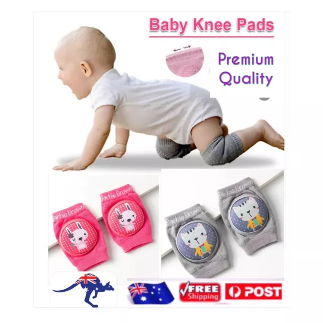 Baby Crawling Knee Pads Protector Toddler Legs Safety Infant Antislip Cushion AU