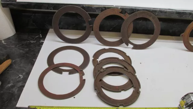 8 Old Ford ?? Cast Iron  Planter Seed Plate & Rings