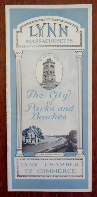 Lynn Massachusetts Vintage Travel Brochure c. 1935 pictorial tourist booklet